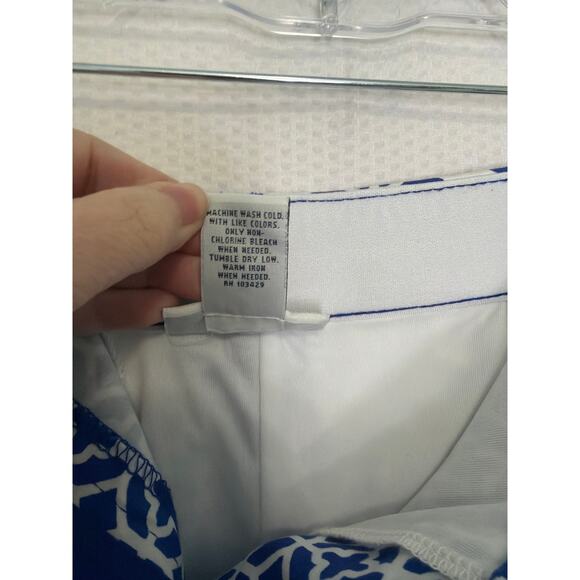 Charter Club Blue White Skort Women‎ Size 12 Geometric Knee Length - Picture 5 of 8